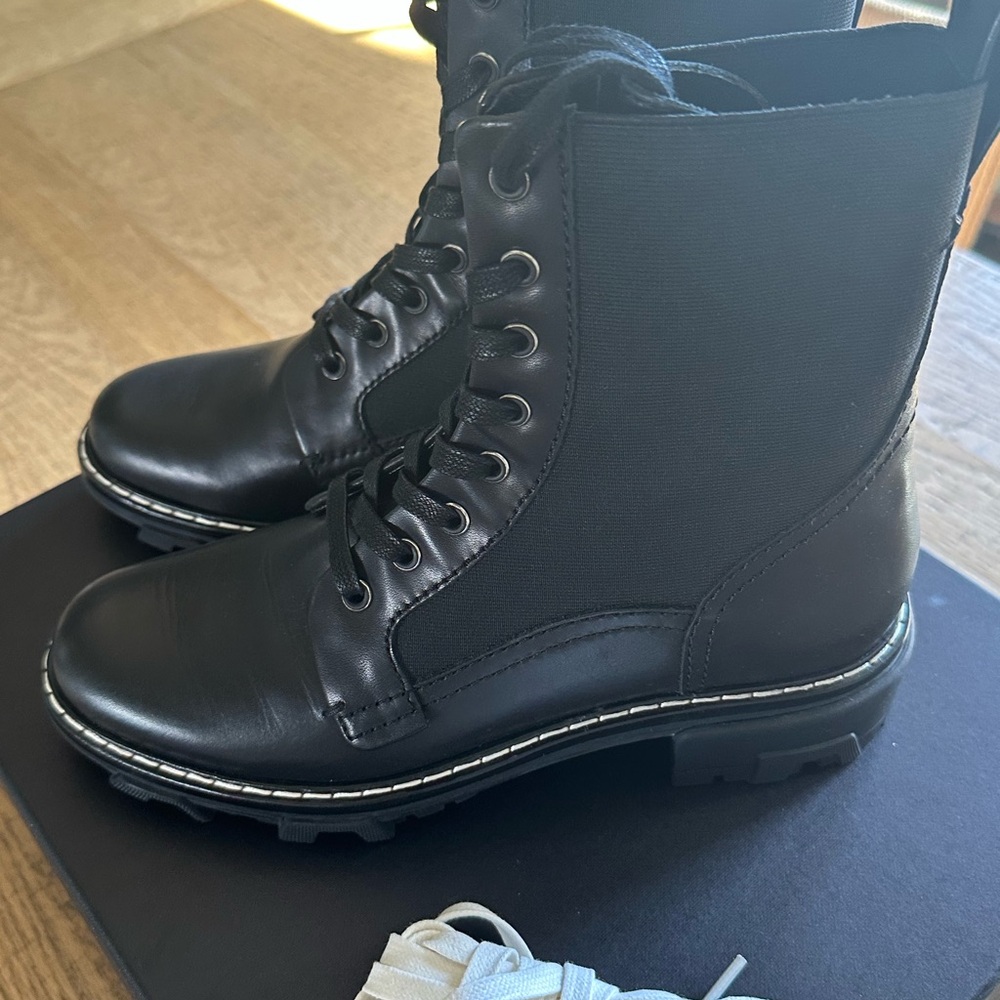 BRAND NEW IN BOX Rag & Bone Black and White Combat Boots | Size 9.5 - Picture 10 of 12